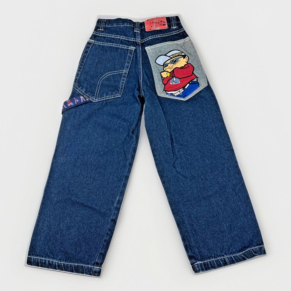 VTG Absolute Baggy Carpenter JNCO Style Jeans Youth Sz 7 Wide Leg Hip Hop RARE